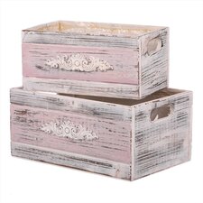 Obal na květiny dřevěný, sada 2ks AB2163