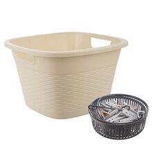 Dřez UH LOOP s uchy 16,8 l béžová+dárek kolíčky prádelní UH v košíku 50 ks