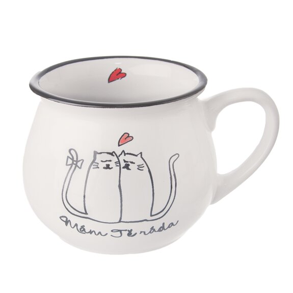 Hrnek ker. kočky Mám tě ráda 0,32 l