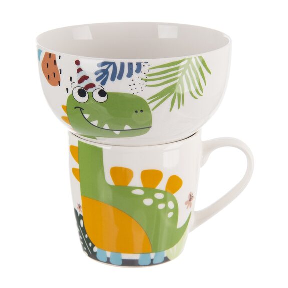 Hrnek+miska porc. dino 0,35 l set