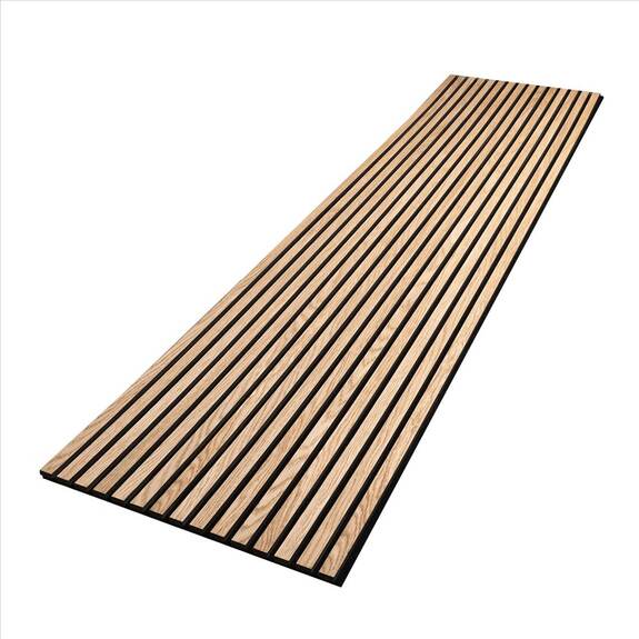 Dekorační obkladový SLAT panel akustic 27-14 Dub Olej MDF černá