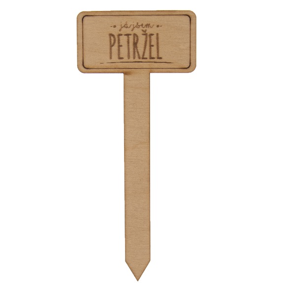 Zápich dřevo do květináče petržel