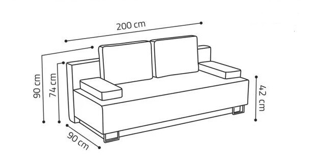 Pohovka Gina hnědá
